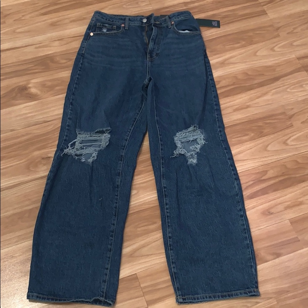 High rise baggy jean